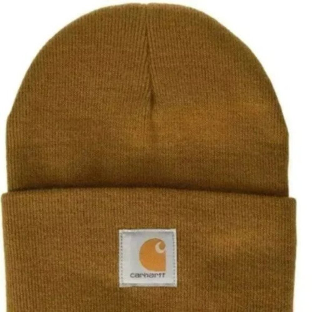 Carhartt Brown Knit Cuffed Knit Beanie - O/S, Unisex - Picture 1 of 6